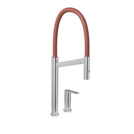 Misturador Monocomando de Mesa para Cozinha Deca Colore Cromado e Terracota