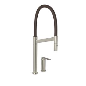 Misturador Monocomando de Mesa para Cozinha Deca Colore Inox e Marrom
