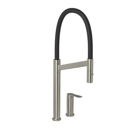 Misturador Monocomando de Mesa para Cozinha Deca Colore Inox e Preto