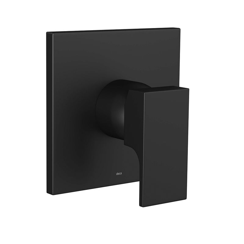 Acabamento-para-Monocomando-Deca-de-Chuveiro-para-Alta-e-Baixa-Pressao-Unic-Black-Matte---Deca---4993.BL90.CHU.MT---Fundo-Branco-Produto-Principal-SKU-posicionada-na-diagonal-direita-ou-redondo-e-produto-fechado