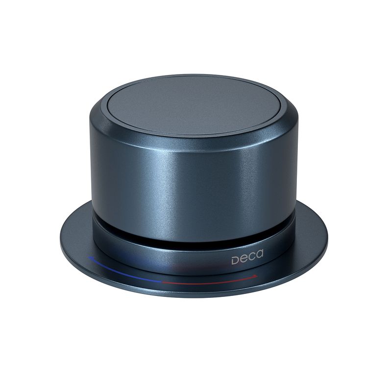 Acionamento-para-Monocomando-Deca-de-Mesa-para-Cozinha-Redondo-You-Dynamic-Blue---Deca---4990.AZ104.MT---Fundo-Branco-Produto-Principal-SKU-posicionada-na-diagonal-direita-ou-redondo-e-produto-fechado