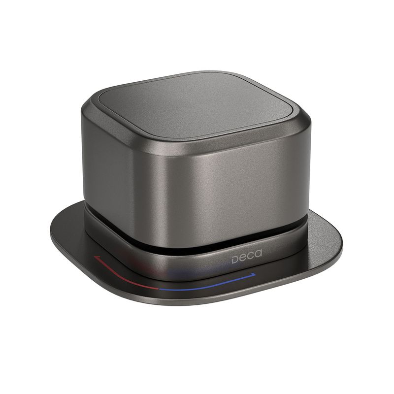Acionamento-para-Monocomando-Deca-de-Mesa-para-Cozinha-Quadrado-You-Dark-Antracite---Deca---4990.GF105.MT---Fundo-Branco-Produto-Principal-SKU-posicionada-na-diagonal-direita-ou-redondo-e-produto-fechado
