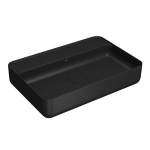 Cuba Retangular de Apoio 60cm com Deck Ébano Fosco