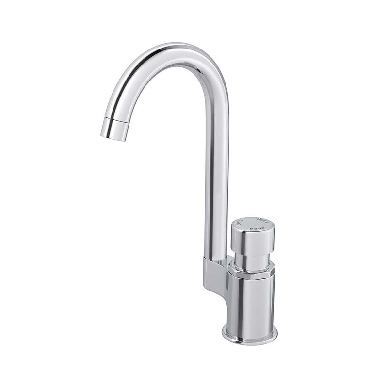 Torneira-Deca-de-Mesa-Bica-Alta-para-Lavatorio-com-Fechamento-Automatico-Proagua-Decamatic-Eco-Cromado---Deca---1175.C.H2O---Fundo-Branco-Produto-Principal-SKU-posicionada-na-diagonal-esquerda