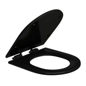 Assento Poliéster Slow Close com Microban para Bacias Carrara / Duna / Lk / Level / Nuova Ébano / Black Matte