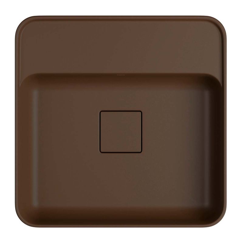 Cuba-de-Apoio-Deca-com-Mesa-Quadrada-40cm-Slim-Marrom-Fosco---Deca---L.11040.M.22---Fundo-Branco-Produto-Principal-SKU-vista-de-cima