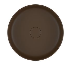 Cuba Redonda de Apoio 40cm Marrom Fosco