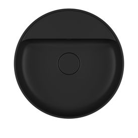 Cuba Redonda de Apoio 40cm com Deck Ébano Fosco