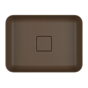 Cuba Retangular de Apoio 40cm Marrom Fosco