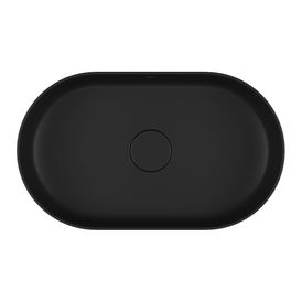 Cuba Oval de Apoio 50 Cm Cubas Slim Ébano Fosco