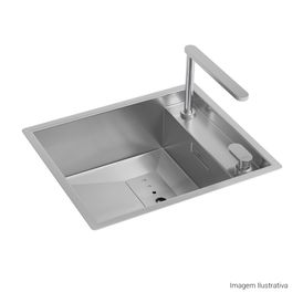 Cuba de Sobrepor Deca para Cozinha em Inox Supra Hide Inox