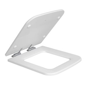 Assento Deca em Poliéster Slow Close para Bacias Living Branco