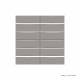 Azulejo Bella Vita Lux Gray - 8cmx25cm Bold