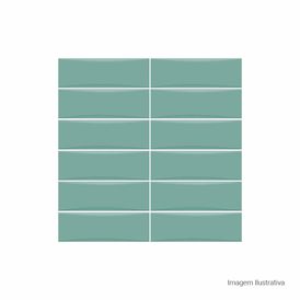 Porcelanato Monocromatico Lux 8x25cm Verde - Portinari Bella Vita Sgn Bold