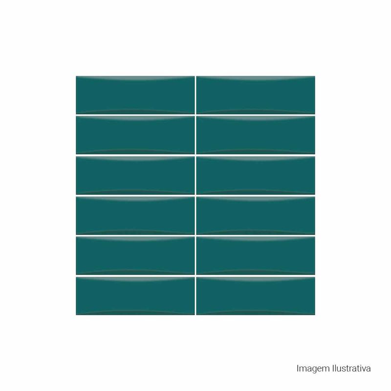 Azulejo-Bella-Vita-LuxDark-Green-8x25cm-Bold---Portinari---6059348A---Fundo-Branco-Produto-com-item-complementar-Quadrado-ou-Horizontal