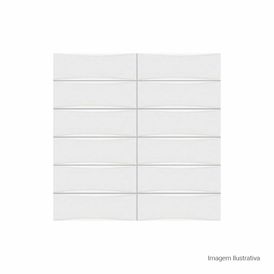 Azulejo Bella Vita Matte White - 8cmx25cm Bold