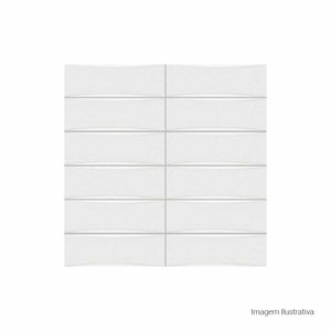 Azulejo Bella Vita Matte White - 8cmx25cm Bold