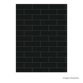 Porcelanato Monocromatico Lux 8x25cm Preto - Portinari Decora Bk Bold