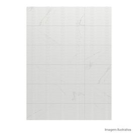 Porcelanato Decorado Matte 33x100cm Branco - Portinari Sensorial Curva Wh Retificado