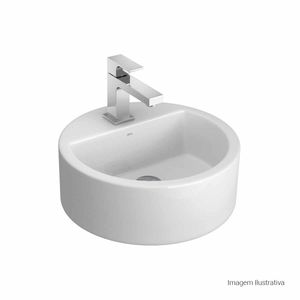 Cuba de Apoio Deca com Mesa Cilíndrica Branco