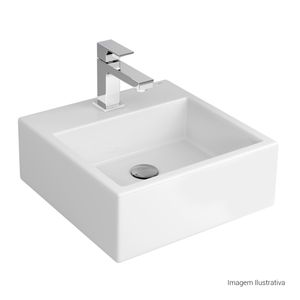 Cuba de Apoio Deca com Mesa Quadrada Branco