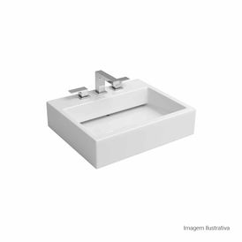 Cuba de Apoio Deca com Mesa e Válvula Oculta Retangular Branco