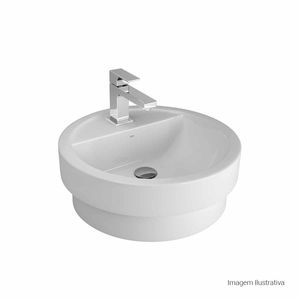Cuba de Apoio/sobrepor Deca com Mesa Cilíndrica Branco