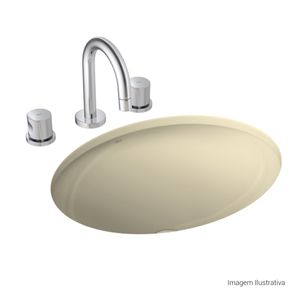 Cuba de Embutir Oval Creme 490x365mm