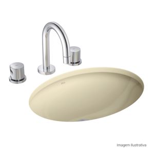 Cuba de Embutir Oval Creme 400x300mm