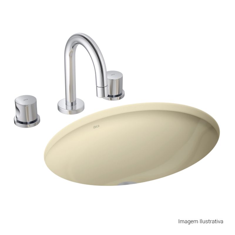 Cuba-de-Embutir-Oval-400x300mm-Deca-Linha-L-Creme----Deca---L.59.37---Fundo-Branco-Produto-com-item-complementar-posicionada-na-diagonal-direita-e-fechado-ou-produto-redondo