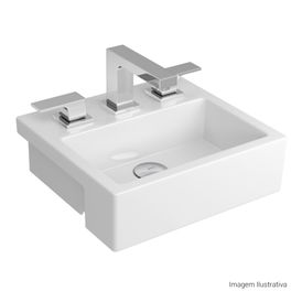 Cuba de Semiencaixe Deca com Mesa Retangular 360x325mm Branco