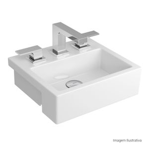 Cuba de Semiencaixe Deca com Mesa Retangular 360x325mm Branco
