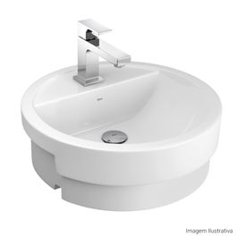 Cuba de Semi Encaixe com Mesa Cilíndrica Deca 45,5x45,5cm Branco Linha L