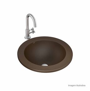 Cuba-de-Sobrepor-Deca-Redonda-Marrom-Fosco---Deca---L.1271.22---Fundo-Branco-Produto-com-item-complementar-posicionada-na-diagonal-direita-e-fechado-ou-produto-redondo