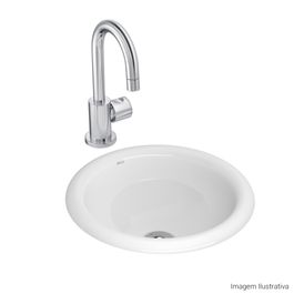 Cuba de Sobrepor Redonda Deca 31x31cm Branco Linha L