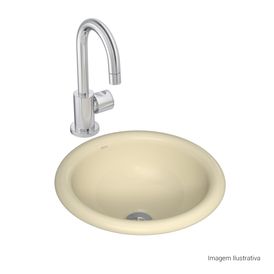 Cuba de Sobrepor Redonda Deca 31x31cm Creme Linha L