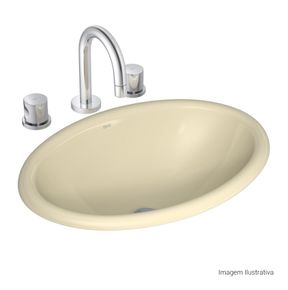 Cuba-de-Sobrepor-Deca-Oval-Creme---Deca---L.65.37---Fundo-Branco-Produto-com-item-complementar-posicionada-na-diagonal-direita-e-fechado-ou-produto-redondo