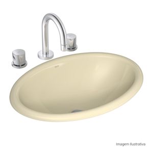 Cuba de Sobrepor Oval Creme