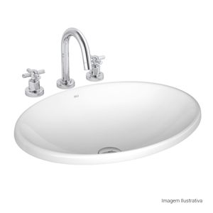Cuba de Sobrepor Deca Oval Branco
