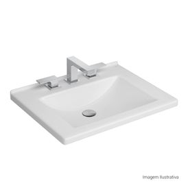 Cuba de Sobrepor Deca com Mesa Retangular Branco