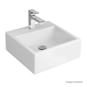 Cuba Suspensa Deca com Mesa Quadrada 410mm Nw Branco Gelo