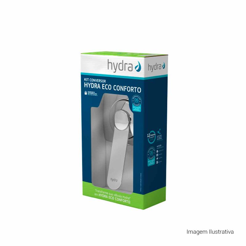 Kit-Conversor-Deca-Hydra-Max1-1-2--Hydra-Eco-Conforto-Cromado---Deca---4916.C.112.CONF---Fundo-Branco-Produto-com-item-complementar-imagem-da-embalagam