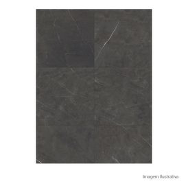 Porcelanato Acetinado Marmorizado 100x100cm Preto - Portinari Lumina Bk Act Esmaltado Retificado