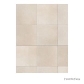 Porcelanato Acetinado Cimentício 60x60cm Bege - Portinari York Be Esmaltado Bold