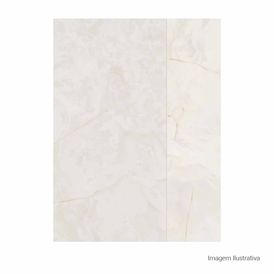 Porcelanato Polido Marmorizado 120x240cm Branco - Portinari Apollo Onix Al Pol Retificado