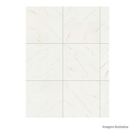 Porcelanato Polido Marmorizado 90x90cm Branco - Portinari Calacata Real Hd Calacata Real Pol Retificado
