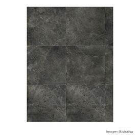 Porcelanato Pedra Natural 90x90cm Preto - Portinari Cement Stone Bk Nat Esmaltado Retificado