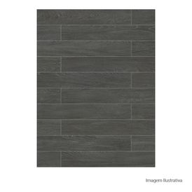 Porcelanato Amadeirado Natural 20x120cm Preto - Portinari Chaplin Bk Nat Esmaltado Retificado