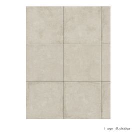 Porcelanato Polido Cimentício 90x90cm Bege - Portinari Detroit Al Pol Retificado