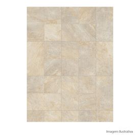 Porcelanato Pedra Hard 60x60cm Bege - Portinari Duetto Decor Be Esmaltado Bold